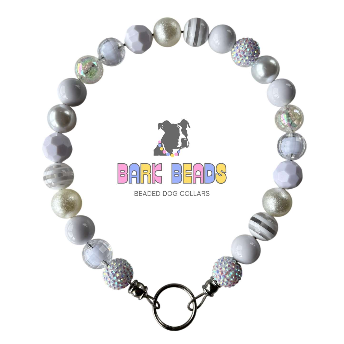 Frosted Beaded Dog Collar