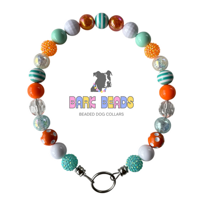 Tropicana Beaded Dog Collar