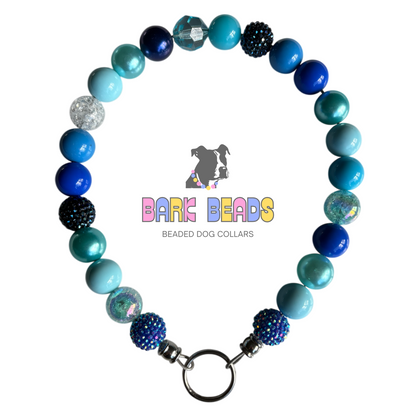 Bluey Beaded Dog Collar