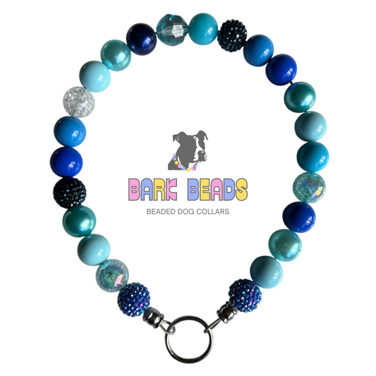 Bluey Beaded Dog Collar